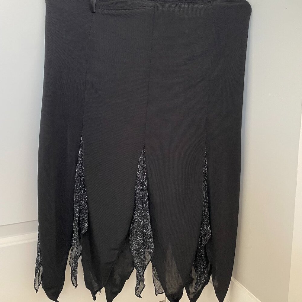 🖤 Gothic Handkerchief Hem Black Skirt 🖤